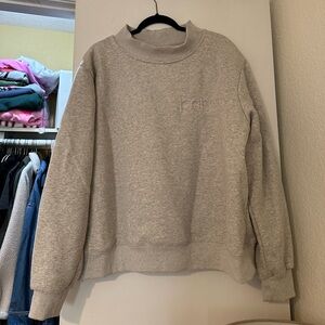 Parke Light Gray Mock Neck Sweatshirt